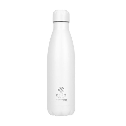 Estia Travel Flask Save Aegean Μπουκάλι Θερμός Matte White - 500ml